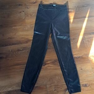 Size 26 Zara black leather leggings